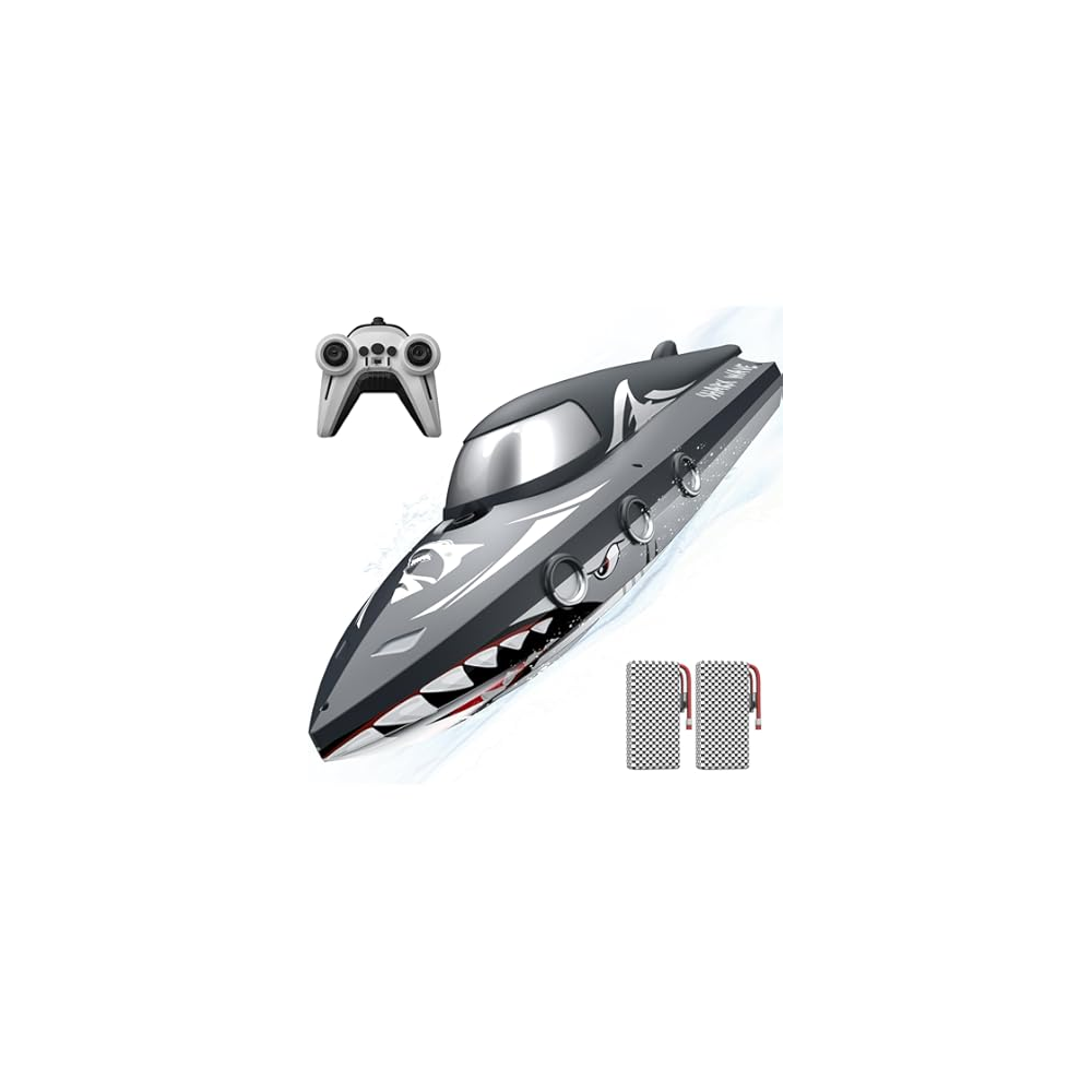 Airship Shark Wave High-Speed RC Racing Boat – Grey 2.4GHz | G4a102-1