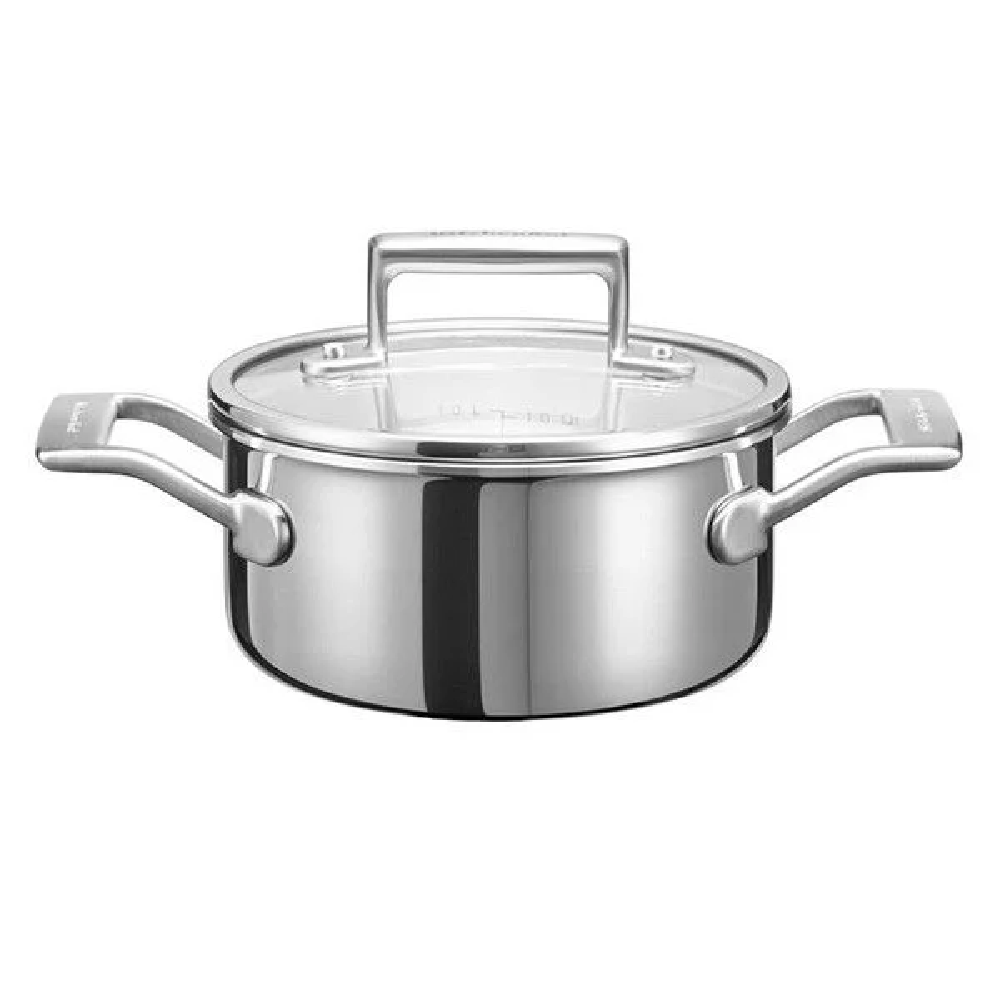 KitchenAid Dia Casserole 3-Ply with Glass Lid | KC2T15EHST