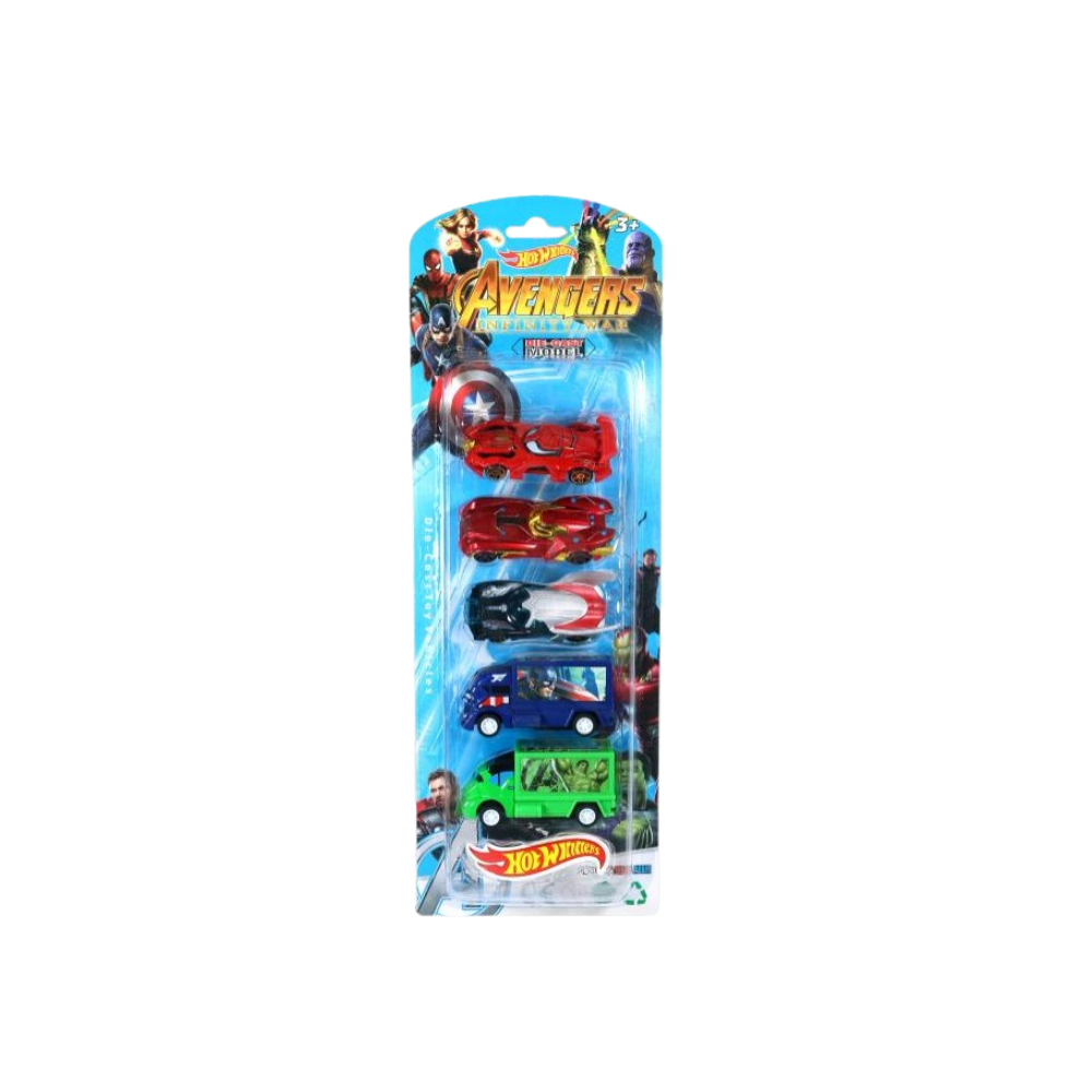 Avengers Mini Die-Cast Cars Set – Superhero Vehicles Pack (5 PCS) | 3686-6