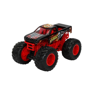 لعبة شاحنة وحش - مركبة ذات عجلات كبيرة للطرق الوعرة باللونين الأسود والأحمر | AL527