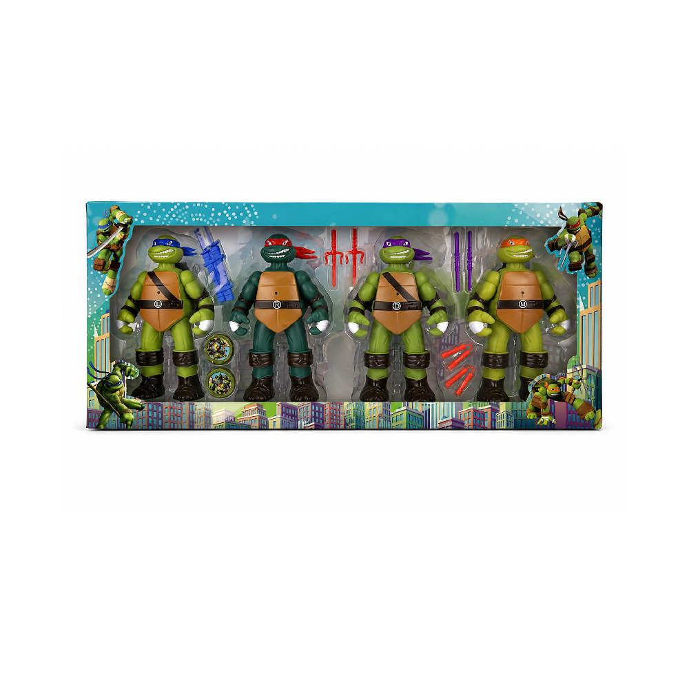 TMNT Action Figure Set – Fun Warrior Turtles with Weapons & Lights (4 PCS) | A12-1
