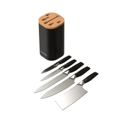 Nutricook Everyday 6-Piece Knife Set – Black, Precision Stainless Steel Blades | NC-KB150BK