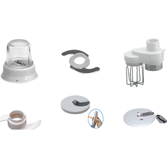 Queen Chef 1000W 7-in-1 Food Processor with Blender, Slicer & Grinder | QCFP-68
