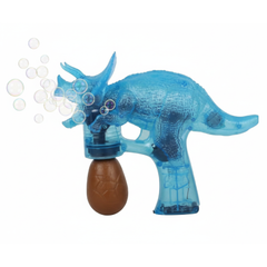 Blue Dinosaur Bubble Blower Gun with Bubble Solution | BV6610