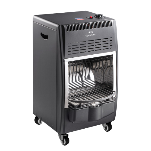 Queen Chef Gas Heater, 2.5/3.8KW, Safety Switch – Black/Beige | N02