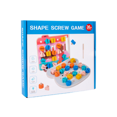 Montessori Shape Screw Game Wooden Board Toy | 420-4