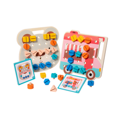 Montessori Shape Screw Game Wooden Board Toy | 420-4