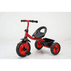 Kids Tricycle with Pedals, Rear Basket & Comfortable Seat - Red | AL518-1/R