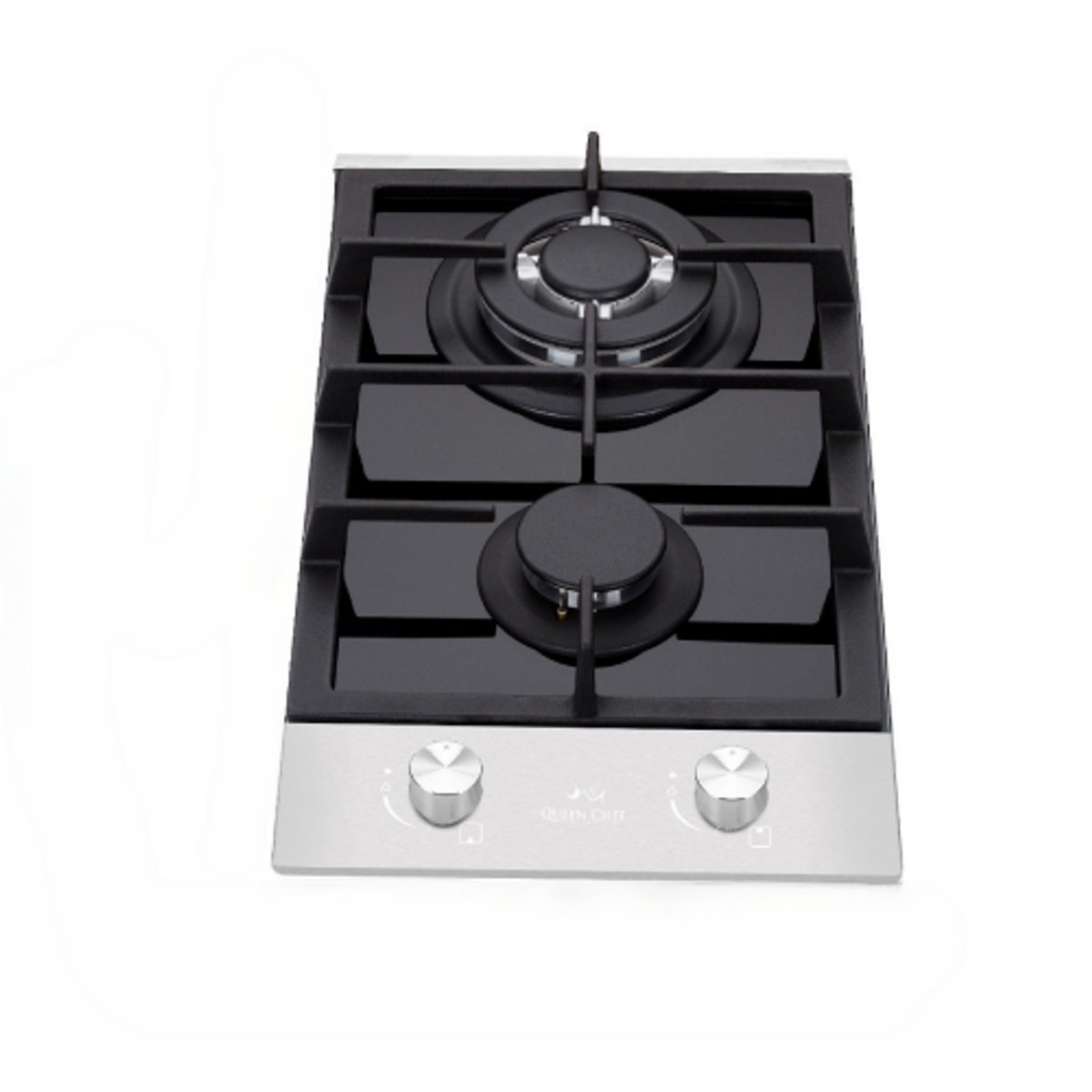 Queen Chef Built-in Gas Hob 2 Burners - Black | QCHB30-2GSG(A)
