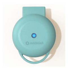 Nutricook Mini Waffle Maker 350-400W, Healthy Ceramic Coating, Quick Heat – Aqua Marine | NC-WM100AM
