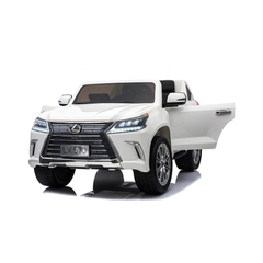 Lexus LX 570 Style Kids Ride-On Car - White | SMT-7588/W