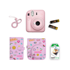 Fujifilm Instax Mini 12 Gift Box Bundle Instant Camera, Mini Film, Protective Case, Photo Album - Pink