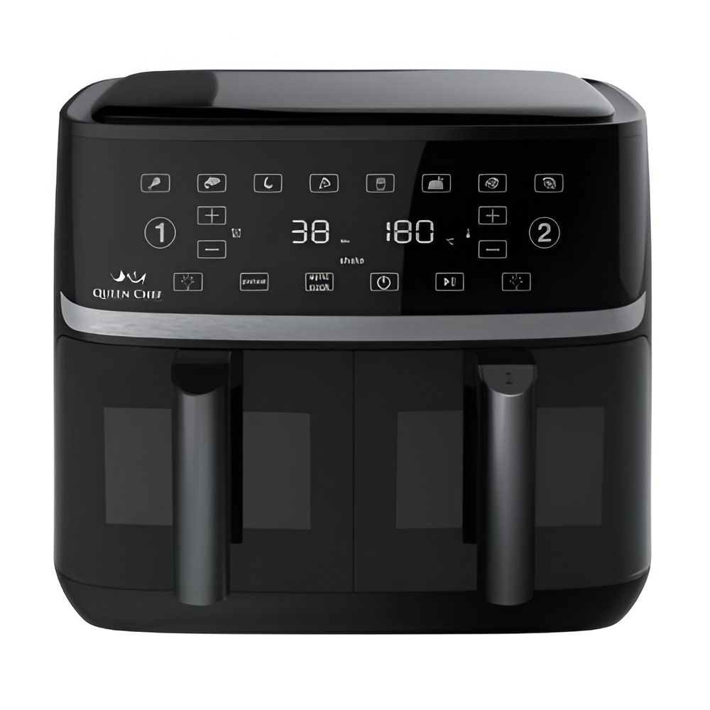 Queen Chef 1700W Twin Drawer Air Fryer, 10L, Digital Display | AF-1203
