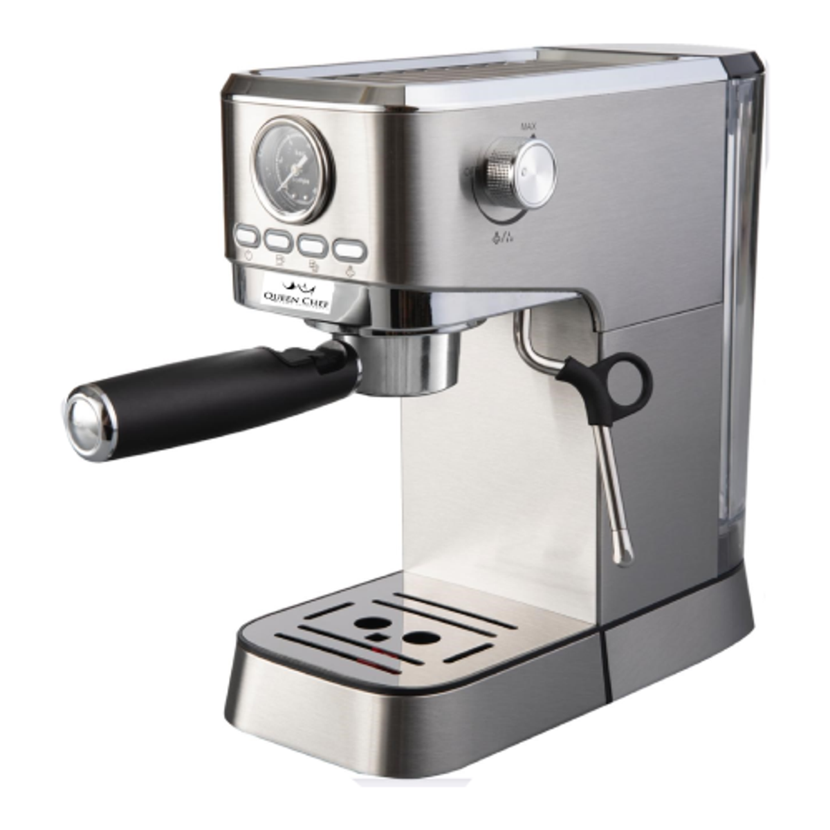 Queen Chef 1300W Espresso Maker, 1L, 20BAR – Stainless Steel | QCCM-182