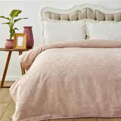 Karaca Home Scala Powder Double Embossed Blanket, 200x220cm | 200.18.01.0581