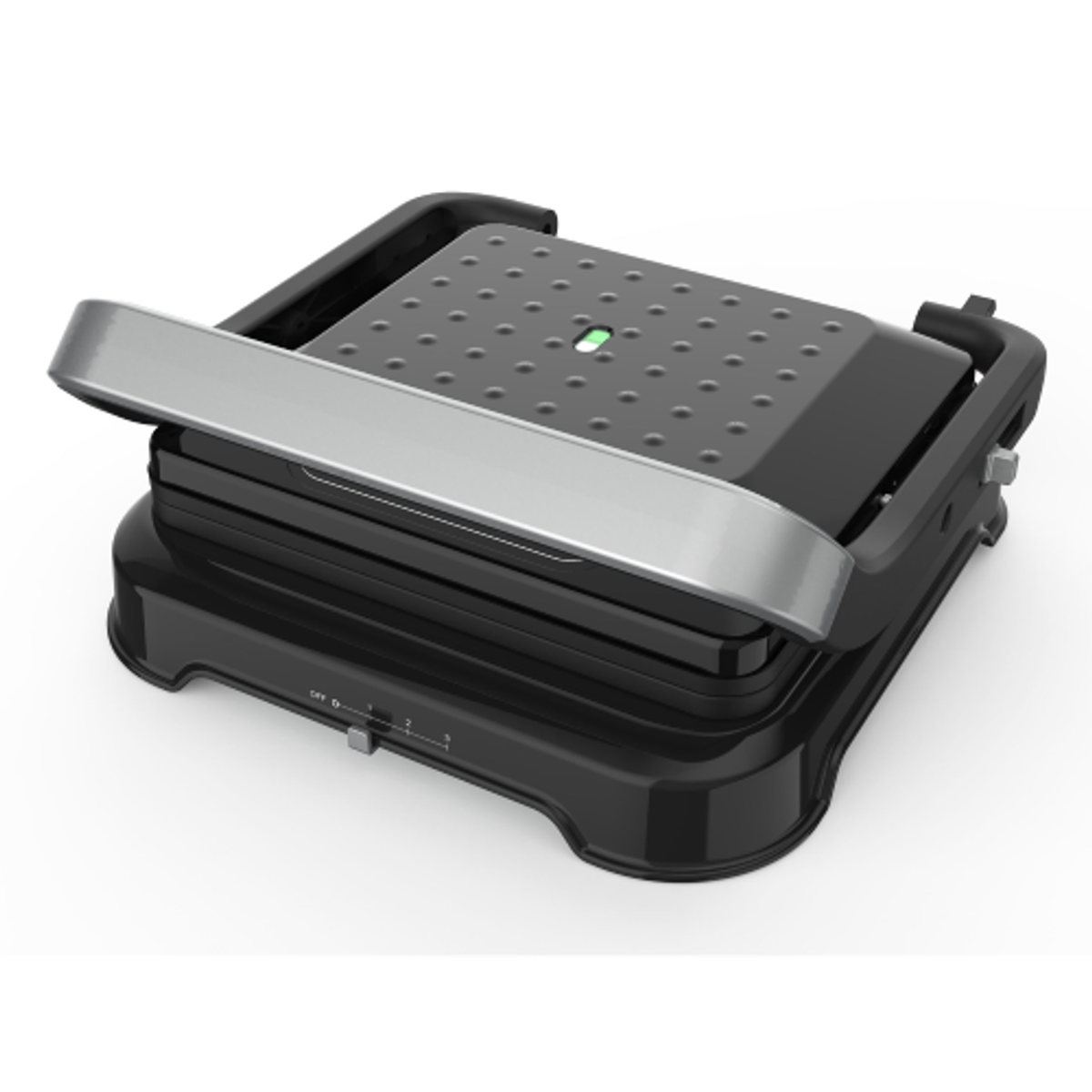 Queen Chef 2000W Contact Grill, Grill & BBQ, Fixed Teflon Plates – Black | QCCG6613/B