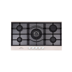 Queen Chef Built-in Gas Hob 5 Burners - Black | QCHB90-5GSG(A)