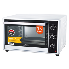 Queen Chef 75L Large Convection Electric Oven Double Glass 2200W – White | QCEO75/W