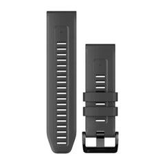 Garmin QuickFit Watch Bands for Fenix 7X - Graphite Silicone - 26 mm | 010-13117-01