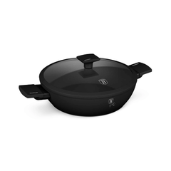 Berlinger Haus Shallow Pot With Lid 28 cm – Matte Black | BH/8185