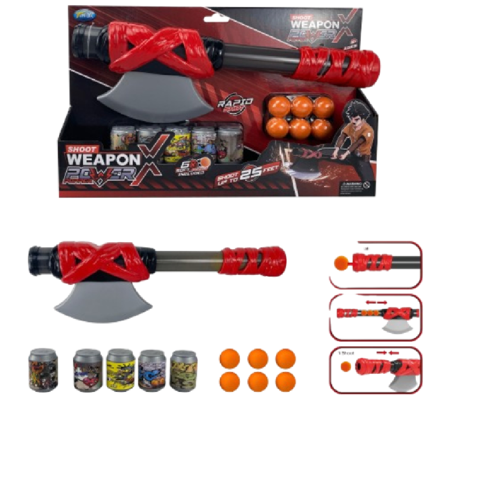 PowerX Shoot Weapon Toy Axe Set | 166A-3