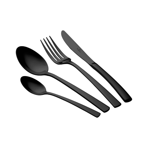 Berlinger Haus 24pcs Cutlery Set Mirror Black | 3080BH
