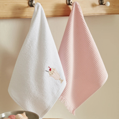 Karaca Home Beverage 100% Cotton 2-Piece Kitchen Towel Set, 40x60cm | 200.22.05.0233