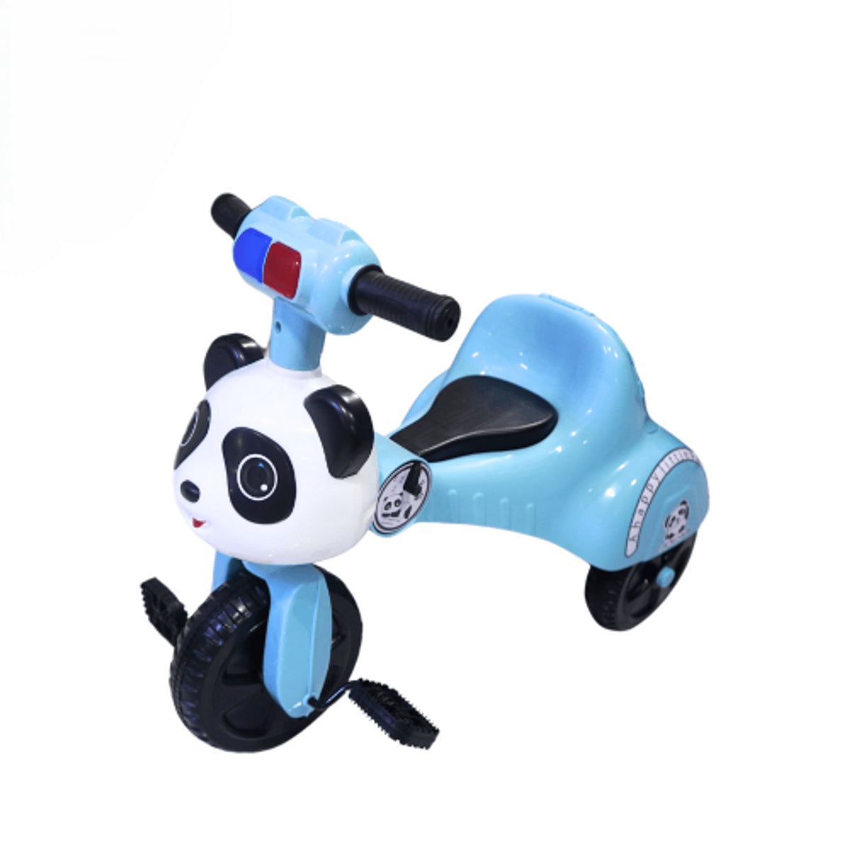 Kids Panda Face Tricycle with Pedals, Comfortable Seat & Easy Grip Handle - Blue | 1022/B
