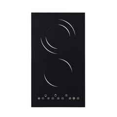 Queen Chef Ceramic Gas Hob 2 Zones - Shiny Black | QCHB30-2EGBS