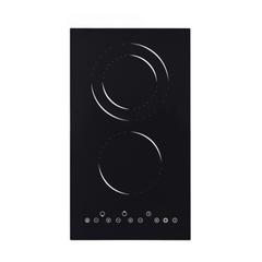 Queen Chef Ceramic Gas Hob 2 Zones - Shiny Black | QCHB30-2EGBS