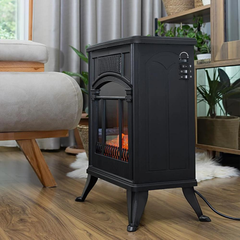 Zilan Fireplace Ceramic Heater 1900W, 2 Heat Settings – Black Finish | ZLN2051