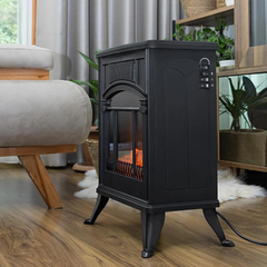 Zilan Fireplace Ceramic Heater 1900W, 2 Heat Settings – Black Finish | ZLN2051