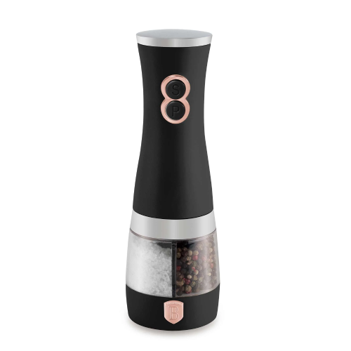 Berlinger Haus 2 in 1 Electric Pepper and Salt Mill, Black Rose Collection | 9648BH