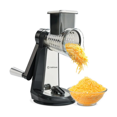 Nutricook 3-in-1 Essentials Grater – Fine and Coarse Grate Plus Slice – Black | NC-RG150