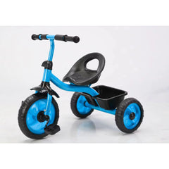 Kids Tricycle with Pedals, Rear Basket & Comfortable Seat - Blue | AL518-1/B