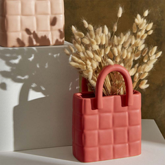 Karaca Home Merle Decorative Bag Vase - Pink Ceramic Vase | 300.23.01.0537