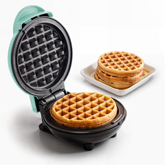 Nutricook Mini Waffle Maker Aqua Marine - 350-400W - Ceramic Non-Stick Coating - Quick Heat | NC-WM100AM