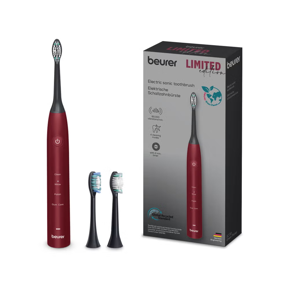 Beurer SC 30 Limited Edition Electric Sonic Toothbrush - 80,000 Oscillations/Min, 4 Cleaning Programs | SC 30 LE
