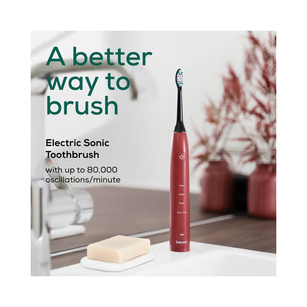 Beurer SC 30 Limited Edition Electric Sonic Toothbrush - 80,000 Oscillations/Min, 4 Cleaning Programs | SC 30 LE
