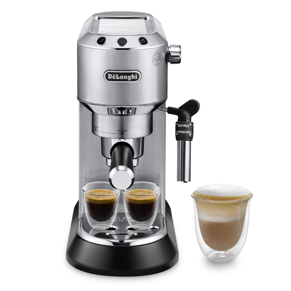 De'Longhi EC685.M Dedica Style 15-Bar Silver Espresso Machine