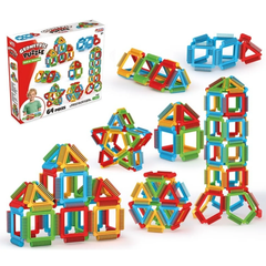 Geometric Puzzle Construction Set - Educational Building Toy (64 Pieces) | 03895