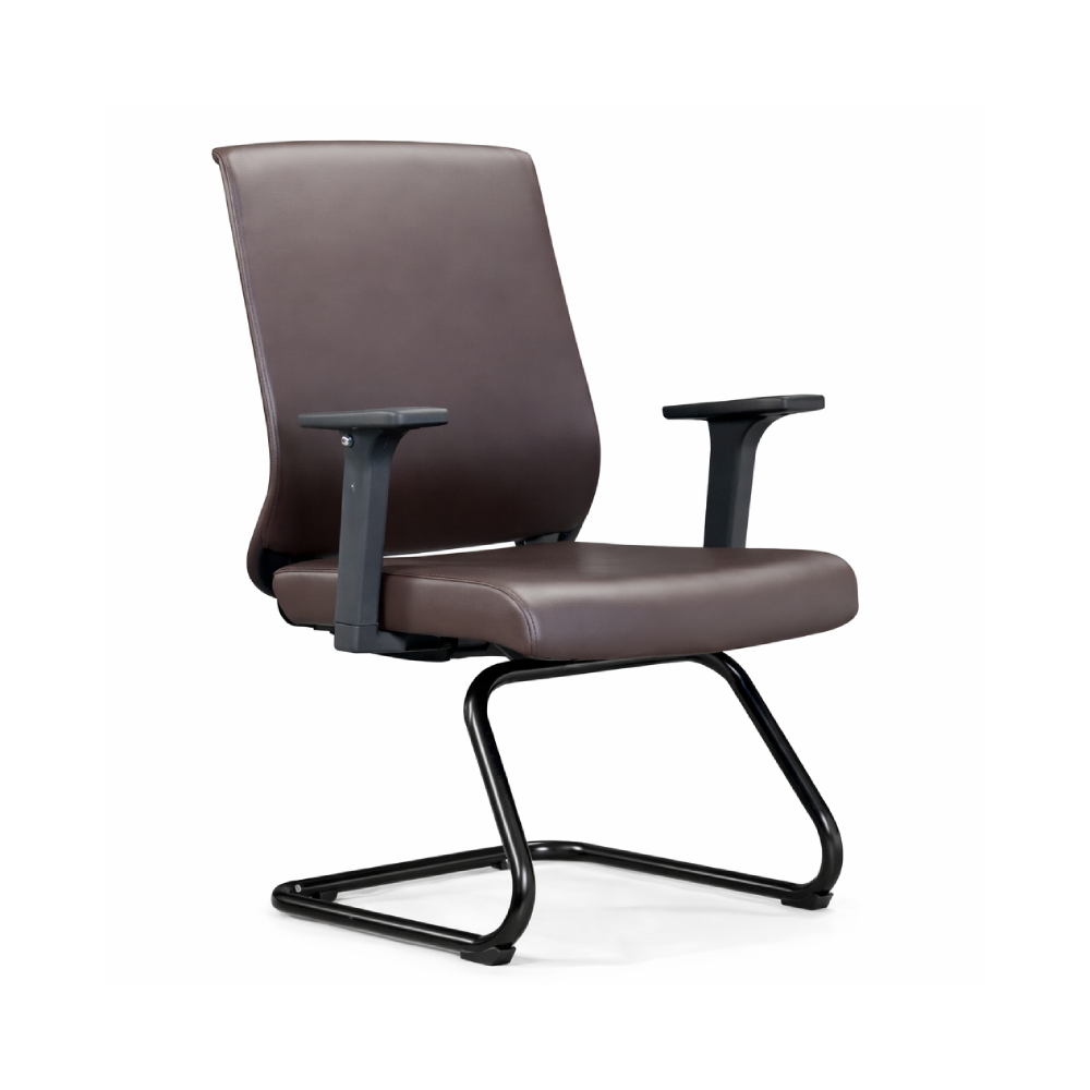 Valencia Visitor Chair ,Brown PU |  DZY-WD620 (320)