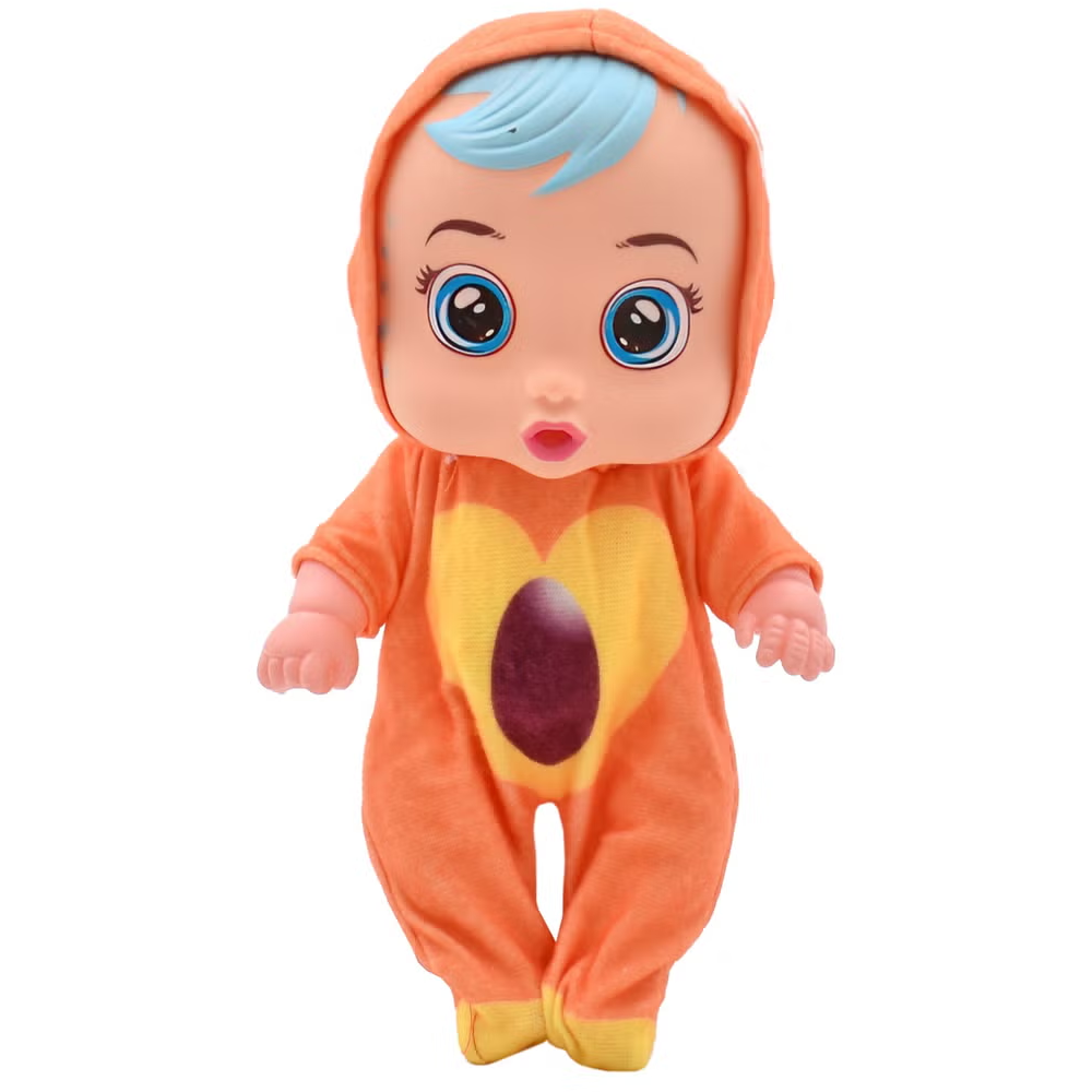 Cry Babies Style Baby Doll with Bottle - Yellow | 8838-20