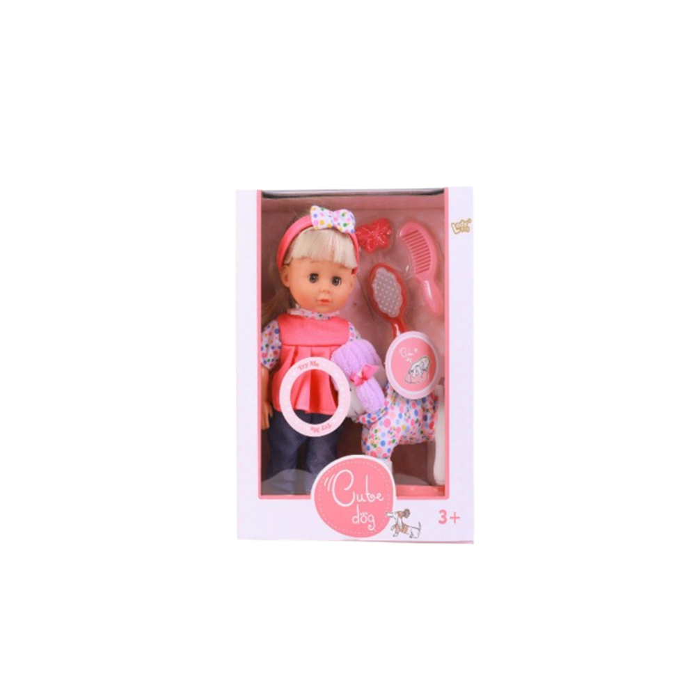 Fashion Doll with Hair Accessories & Puppy Toy Set | LD69012C