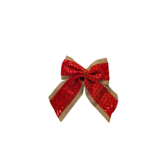 OEM Decorative Bow 27.5 × 39 cm - Red Sequin Christmas Bow | AL-X26A48-2