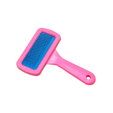 Pet King Pet Grooming Brush with Comb - For Big Dogs & Long-Haired Pets - Blue & Pink