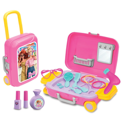 Barbie Rolling Suitcase Beauty Play Set with Accessories - Kids Pretend Play Toy | 03486