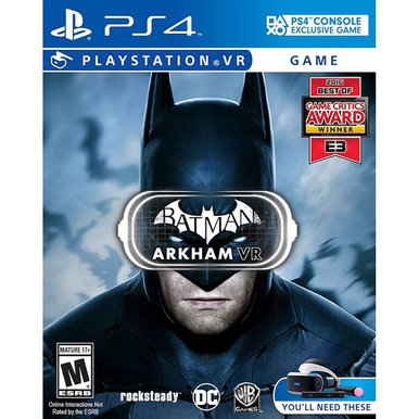 Batman: Arkham VR — PS4 Game (Physical Disc) | Requires PlayStation VR | Rocksteady
