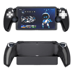 Lucky Fox PlayStation Portal Crystal Case — Transparent Black Protective Cover | PS Portal