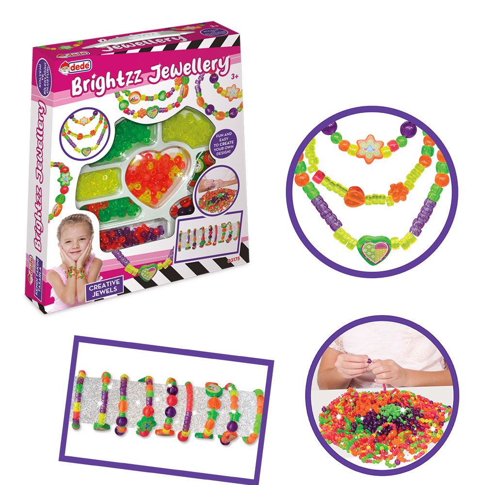 Brightzz Jewellery Beads Craft Set for Kids - Colorful DIY Jewelry Making Kit | 03175